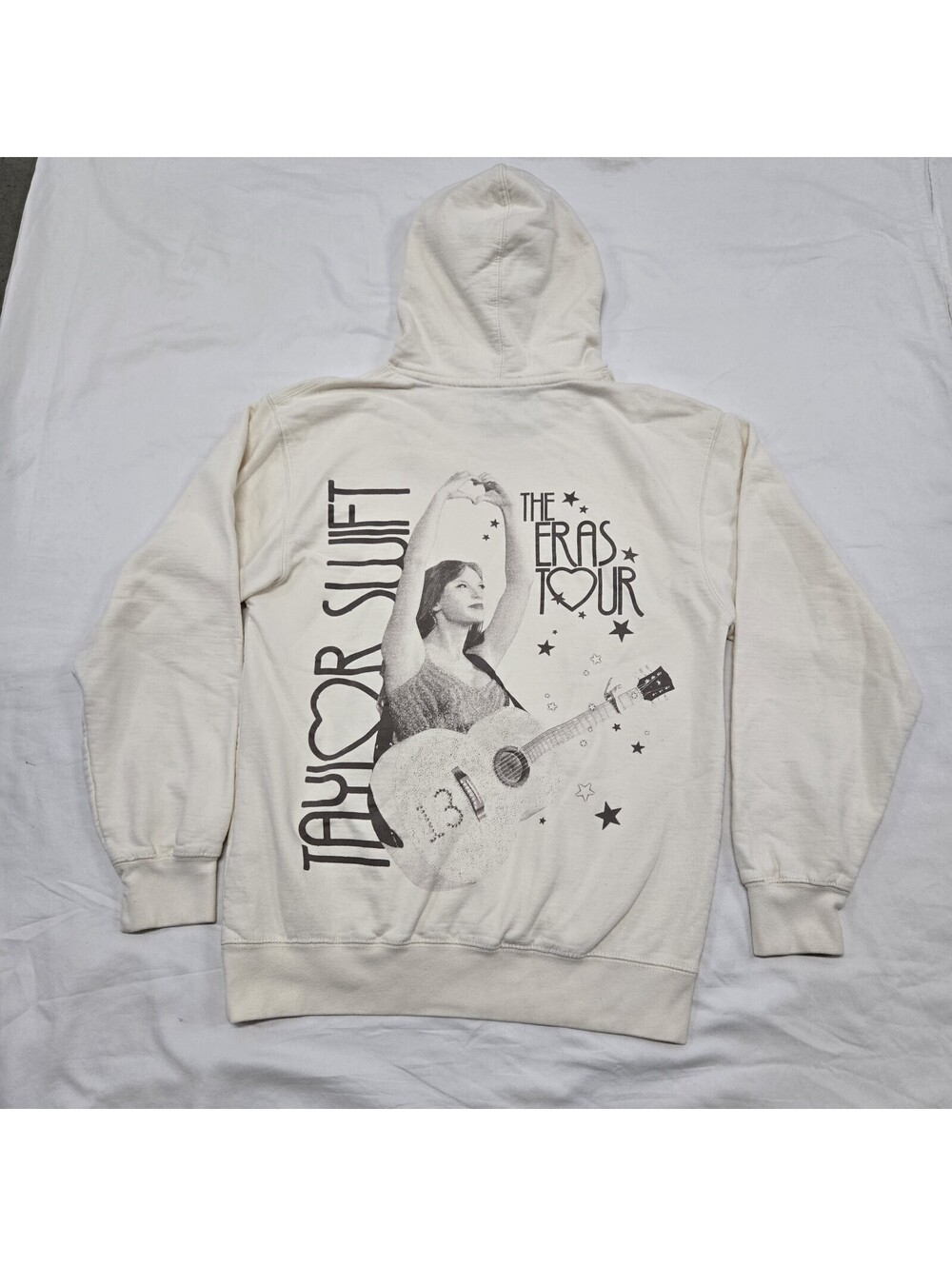 Sz SMALL Taylor Swift Eras Tour Official Merch Cream Beige Hoodie Sweater Adults